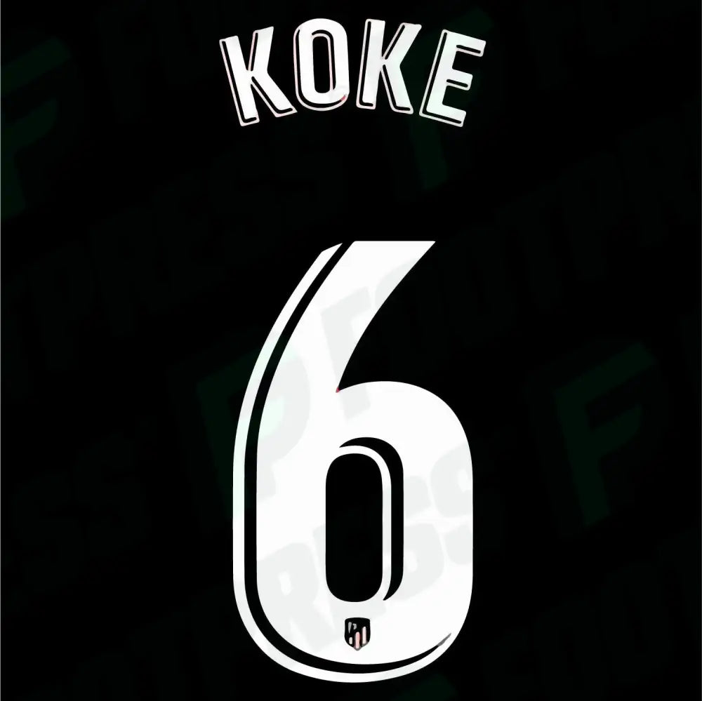 Flocage Officiel - Atletico Madrid, Koke, 2019/2020, Home, Blanc