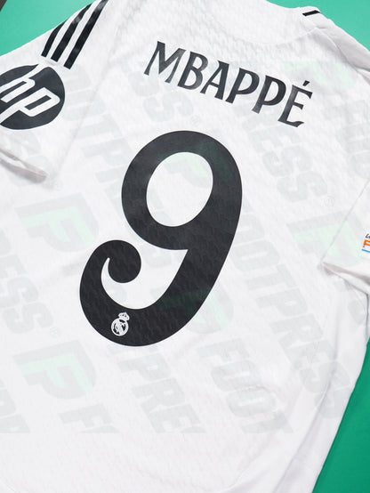 Maillot Officiel - Real Madrid, 2024/2025, Home, Player Boutique, (L), Flocage Mbappé, Patchs Champions League Titleholder 15 + Foundation, BNWT