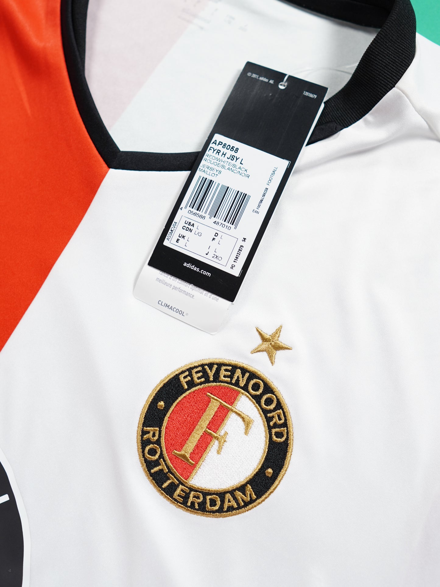 Maillot Officiel -  Feyenoord, 2016/2017, Home, Boutique, Manches longues, (L)