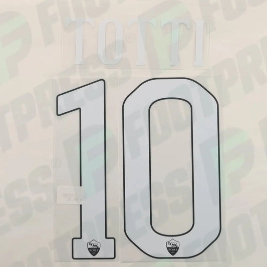 Flocado Oficial - AS Roma, Totti, 2015/2016, Tercera, Blanco/Gris