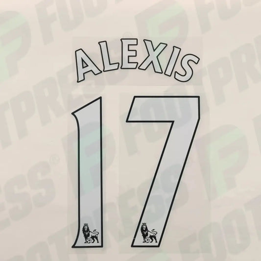 Flocado Oficial - Arsenal, Alexis, 2015/2016, Local, Blanco