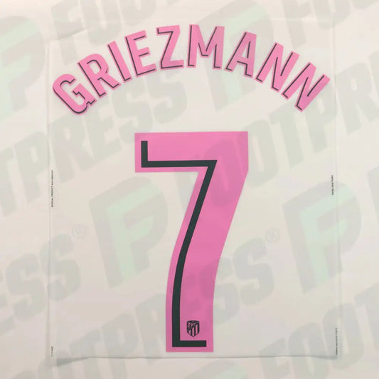 Flocado Oficial - Atlético Madrid, Griezmann, 2017/2018, Tercera, Rosa