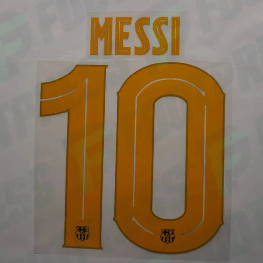 Flocado Oficial - FC Barcelona, ​​Messi, 2020/2021, Local LDC, Amarillo