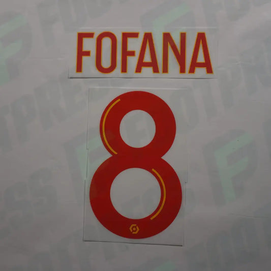 Flocado Oficial - RC Lens, Fofana, 2021/2022, Home, Rojo / Amarillo