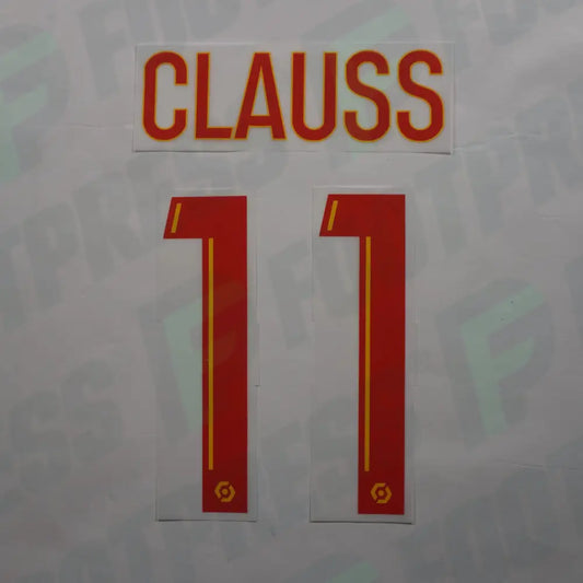 Flocado Oficial - RC Lens, Clauss, 2021/2022, Local, Rojo/Amarillo