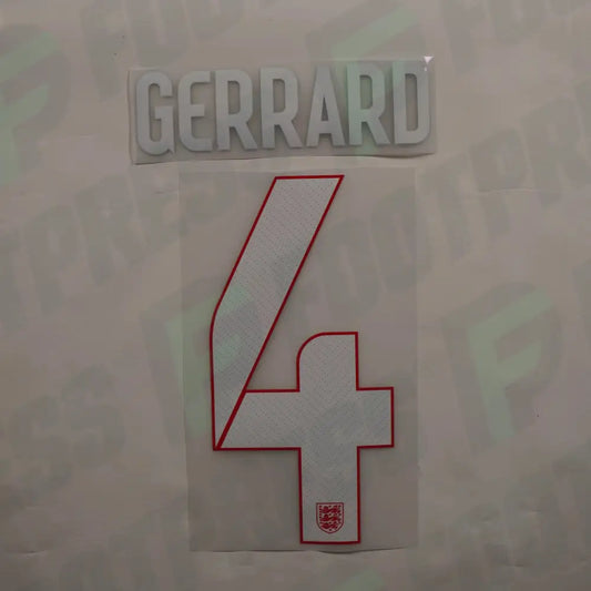 Impresión Oficial - Inglaterra, Gerrard, 2014/2015, Visitante, Blanco