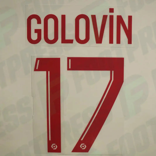 Flocado Oficial - AS Monaco, Golovin, 2022/2023, Local, Rojo