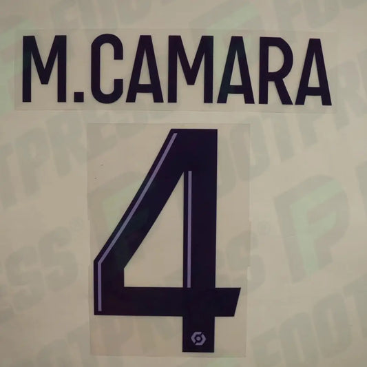 Flocado Oficial - AS Monaco, M.Camara, 2022/2023, Tercera, Púrpura