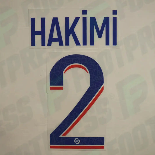 Flocado Oficial - Paris Saint-Germain, Hakimi, 2022/2023, Tercera, Azul/Rojo (PSG)