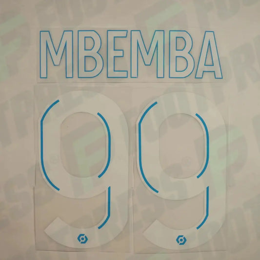 Flocado Oficial - Olympique de Marseille, Mbemba, 2022/2023, Segunda, Blanco / Celeste (OM)