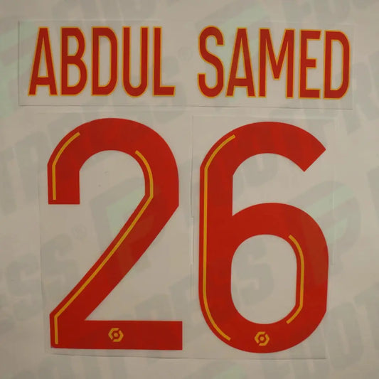 Flocado Oficial - Lente RC, Abdul Samed, 2022/2023, Local/Tercero, Rojo / Amarillo