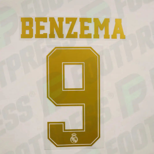 Flocado Oficial - Real Madrid, Benzema, 2019/2020, Local, Golden