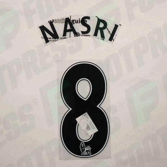 Flocado Oficial - Arsenal, Nasri, 2010/2011, Segunda, Negro