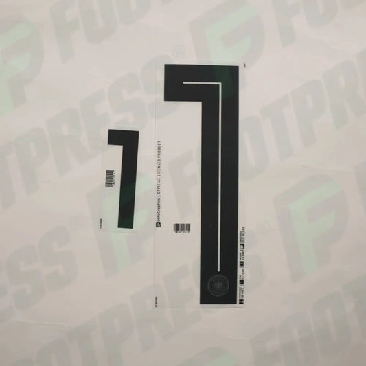 Official Flocking - Germany, Large Number 1 + Small Number 1, 2018, Home, Black