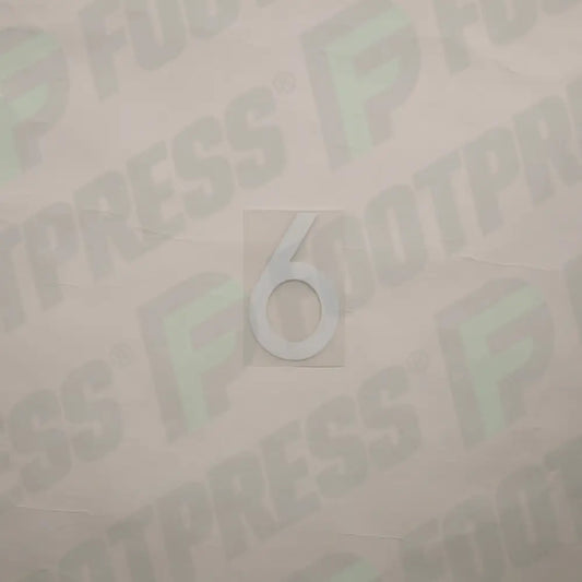 Flocado oficial - Francia 1 estrella, Número pequeño 6, 2018, Casa, Blanco