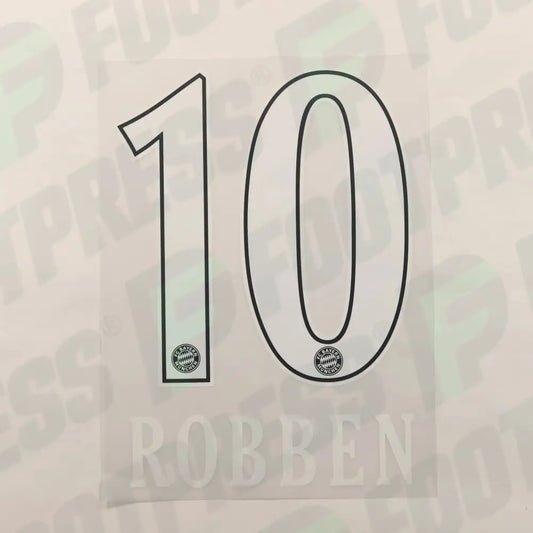 Flocado Oficial - Bayern Munich, Robben, 2010/2011, Local, Blanco