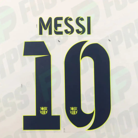 Flocado Oficial - FC Barcelona, ​​​​Messi, 2014/2015, Segunda, Azul/Amarillo