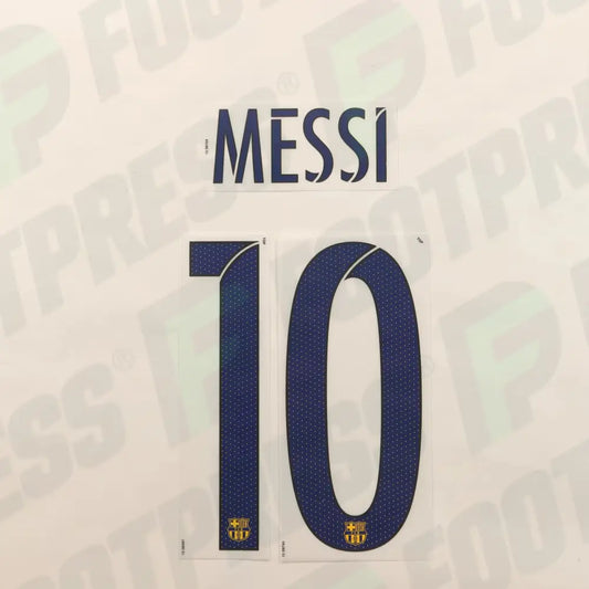 Flocado Oficial - FC Barcelona NIÑO, Messi, 2015/2016, Visitante JUNIOR, Azul/Amarillo