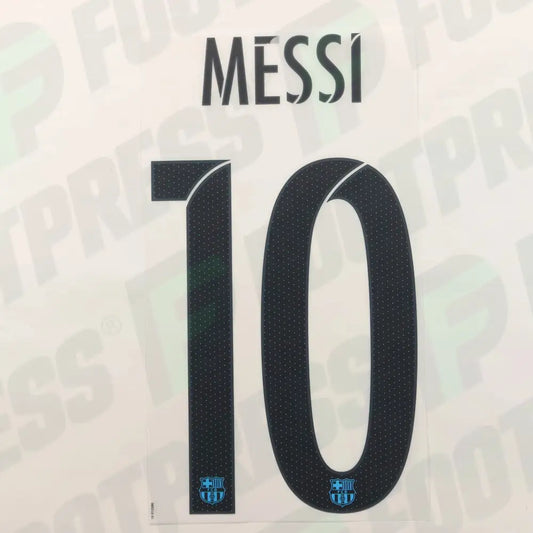 Flocado Oficial - FC Barcelona, ​​Messi, 2015/2016, Tercera, Azul/Celeste