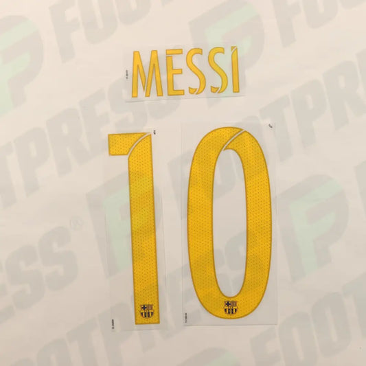 Flocado Oficial - FC Barcelona NIÑO, Messi, 2016/2017, Local JUNIOR, Naranja