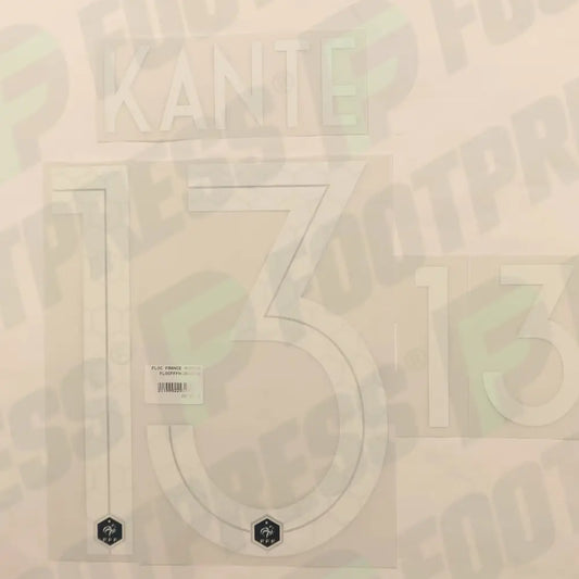 Flocado oficial - Francia 1 estrella, Kanté, WC 2018, Local, Blanco