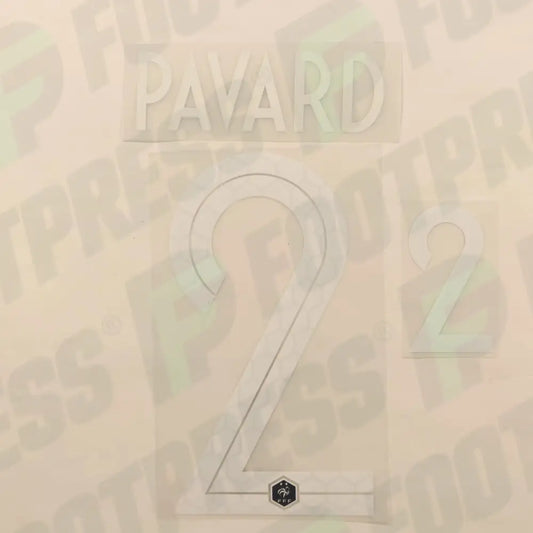 Flocado oficial - Francia 2 estrellas, Pavard, WC 2018, Local, Blanco,