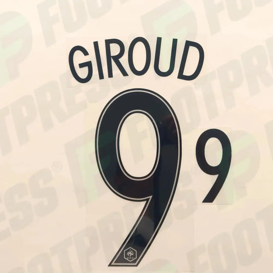 Flocado Oficial - Francia, Giroud, Eurocopa 2016, Visitante, Azul,