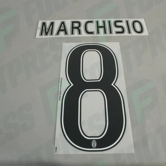 Flocado Oficial - Juventus Turin, Marchisio, 2015/2016 2016/2017, Local/Visitante/Tercera, Negro