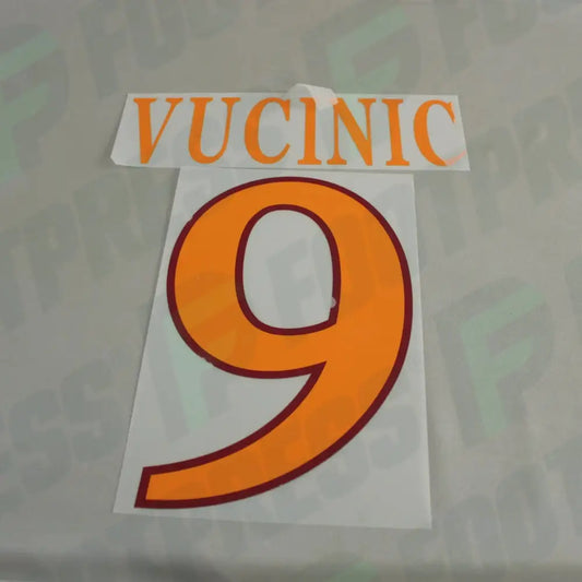 Flocado Oficial - AS Roma, Vucinic, 2010/2011, Tercera, Naranja