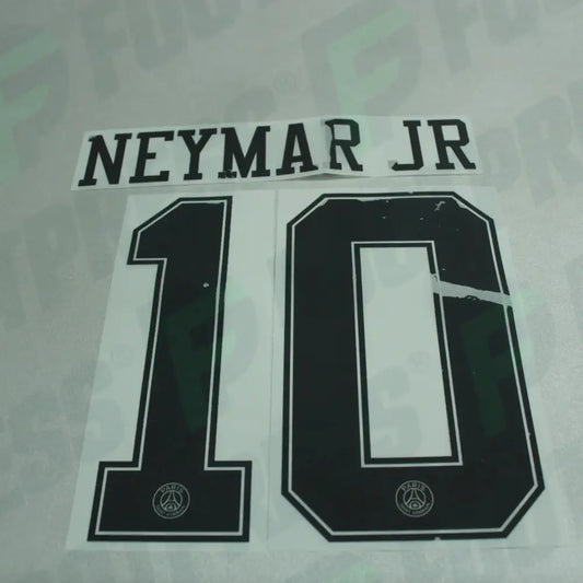 Flocado Oficial - Paris Saint-Germain, Neymar JR, 2018/2019, Tercera Blanco, Negro (PSG)