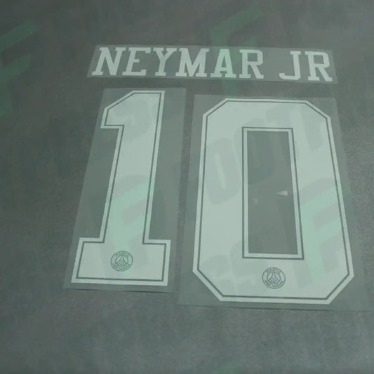 Flocado Oficial - Paris Saint-Germain, Neymar JR, 2018/2019, Tercera Negro, Blanco (PSG)