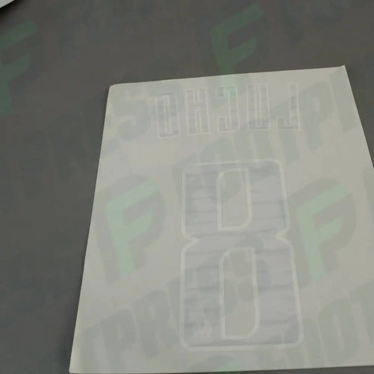 Flocado Oficial - Olympique de Marseille, Lucho, 2011/2012, Tercera, Negro/Blanco (OM)