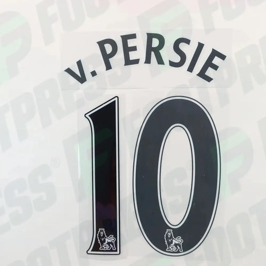 Flocado oficial - Arsenal, Van Persie 10,2011/2012, Visitante, Negro,