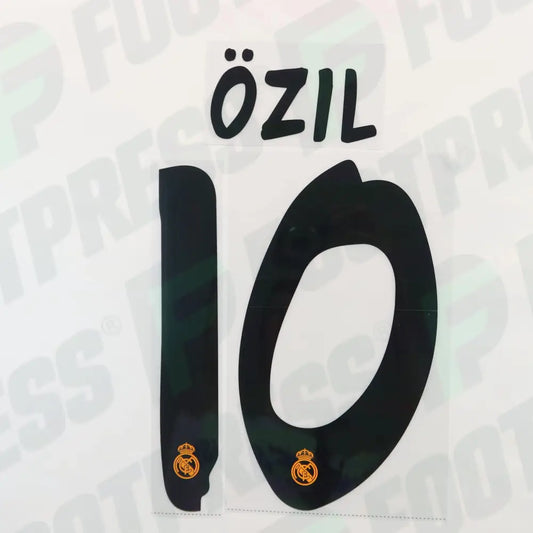 Official Nameset - Real Madrid,Ozil,2013/2014,Home/Third,Black,