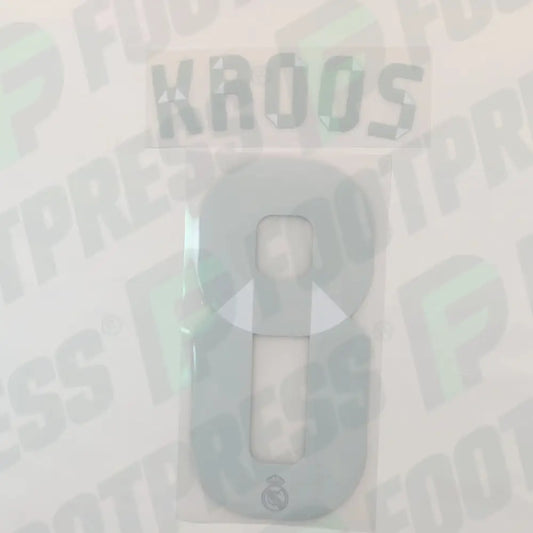 Official Nameset - Real Madrid, Kroos, 2014/2015, Away, White,