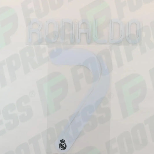Official Nameset  - Real Madrid,Ronaldo,2011/2012,Third,White,