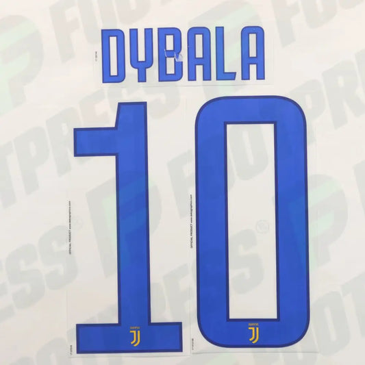 Flocage Officiel - Juventus Turin, Dybala, 2017/2018, Away, Bleu