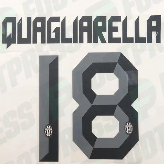 Flocado Oficial - Juventus Turin, Quagliraella, 2010/2011, Visitante, Negro