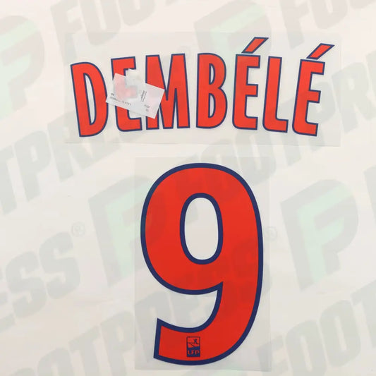 Flocado Oficial - Olympique Lyonnais, Dembélé, 2018/2019, Visitante, Rojo (OL)