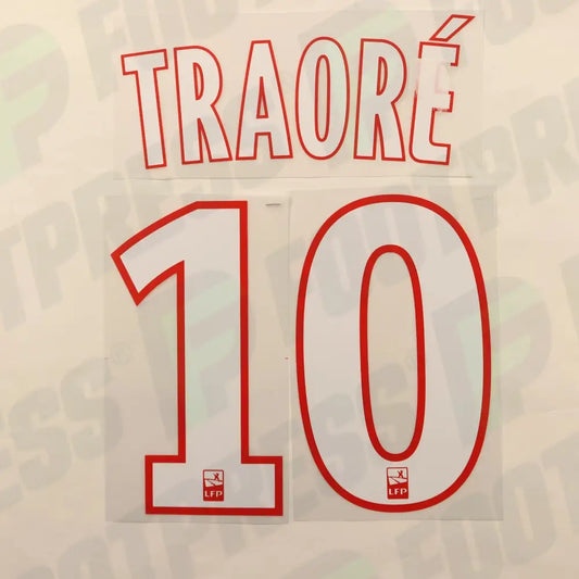 Flocado Oficial - Olympique Lyonnais, Traoré, 2017/2018, Visitante, Blanco (OL)