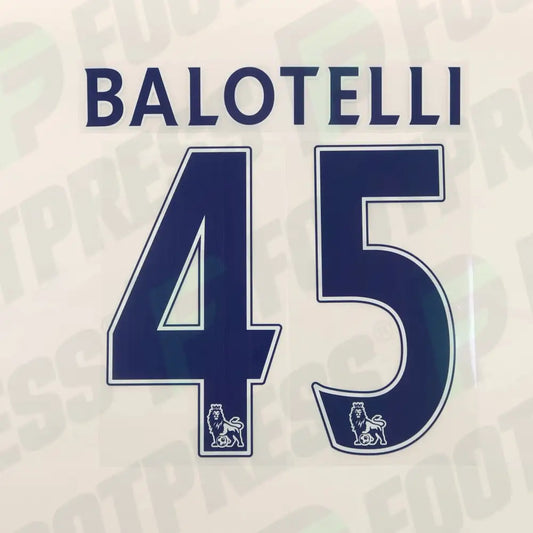 Official Nameset - Manchester City, Balotelli, 2011/2012, Home, Blue
