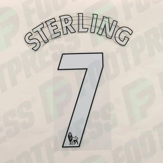 Official Nameset - Manchester City, Sterling, 2015/2016, Away, White