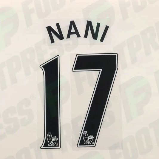 Official Nameset - Manchester United, Nani, 2010/2011 2012/2013, Away, Black