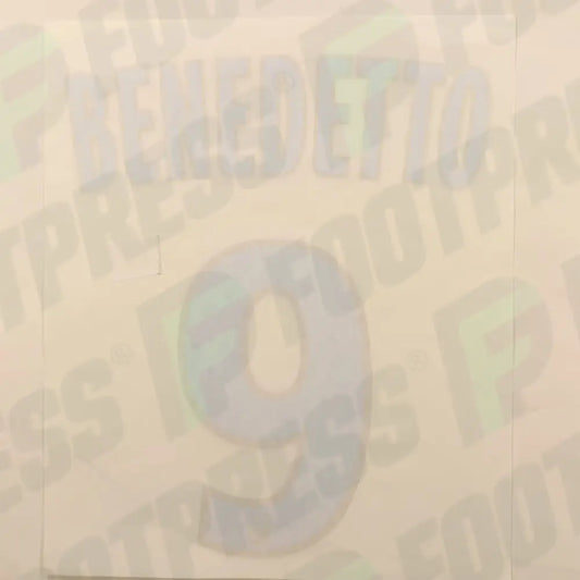 Official Nameset - Olympique de Marseille, Benedetto, 2019/2020, Home, Blue/Gold (OM)