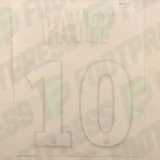 Flocado Oficial - Olympique de Marseille, Payet, 2018/2019, Tercera, Blanco/Azul Oscuro (OM)