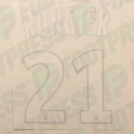 Flocado Oficial - Olympique de Marseille, Rongier, 2019/2020, Local, Blanco/Negro (OM)