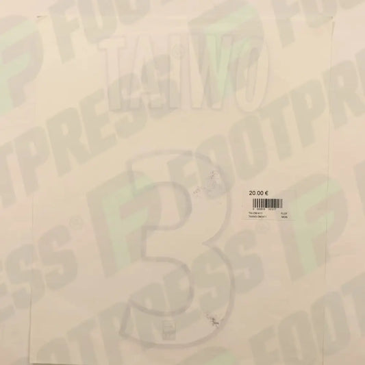 Flocado Oficial - Olympique de Marseille, Taiwo, 2010/2011, Segunda, Blanco/Azul Oscuro (OM)