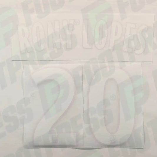 Flocado Oficial - AS Monaco, Rony Lopes, 2015/2016, Local, Blanco