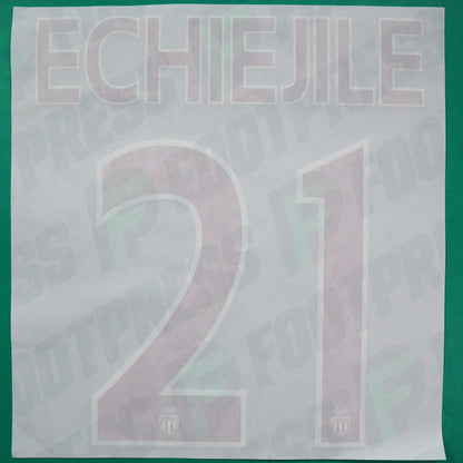 Flocage Officiel - AS Monaco, Echiejile, 2015/2016, Third, Rouge/Blanc