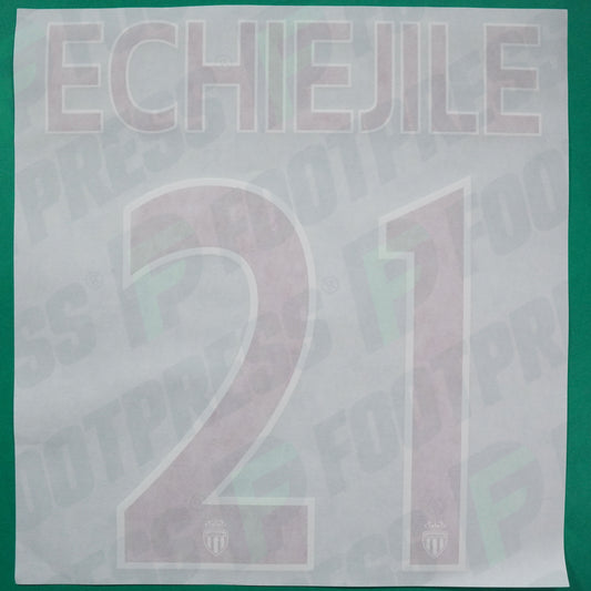 Flocage Officiel - AS Monaco, Echiejile, 2015/2016, Third, Rouge/Blanc